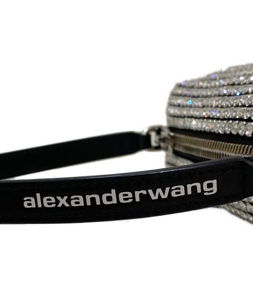 ALEXANDER WANG（アレキサンダー・ワン）ALEXANDER WANG (アレキサンダーワン) ラインストーン メッシュ ポーチ ブラックの古着・服飾アイテム