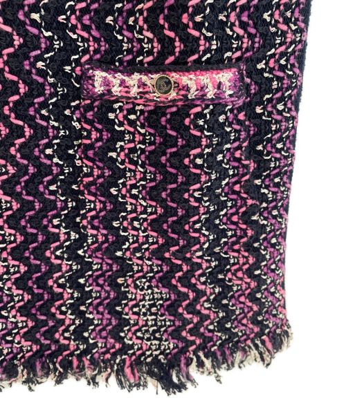 CHANEL（シャネル）CHANEL (シャネル) ツイードワンピース パープル サイズ:34の古着・服飾アイテム