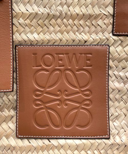 LOEWE（ロエベ）LOEWE (ロエベ) バスケットバッグ ナチュラル×タン サイズ:ラージの古着・服飾アイテム