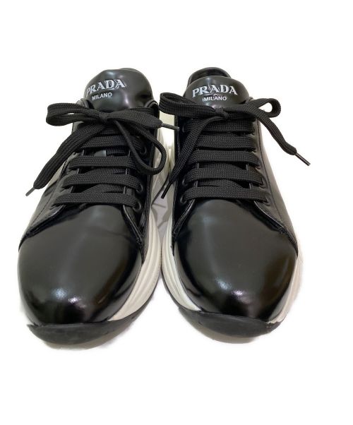 PRADA（プラダ）PRADA (プラダ) ローカットスニーカー ブラック サイズ:37　1/2の古着・服飾アイテム