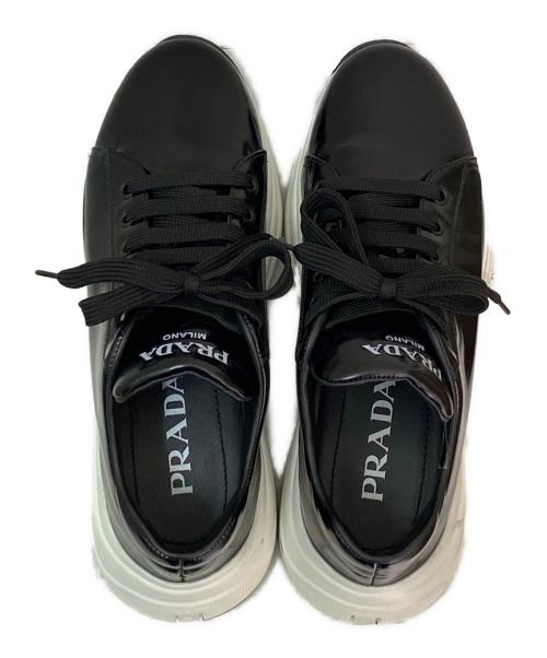 PRADA（プラダ）PRADA (プラダ) ローカットスニーカー ブラック サイズ:37　1/2の古着・服飾アイテム