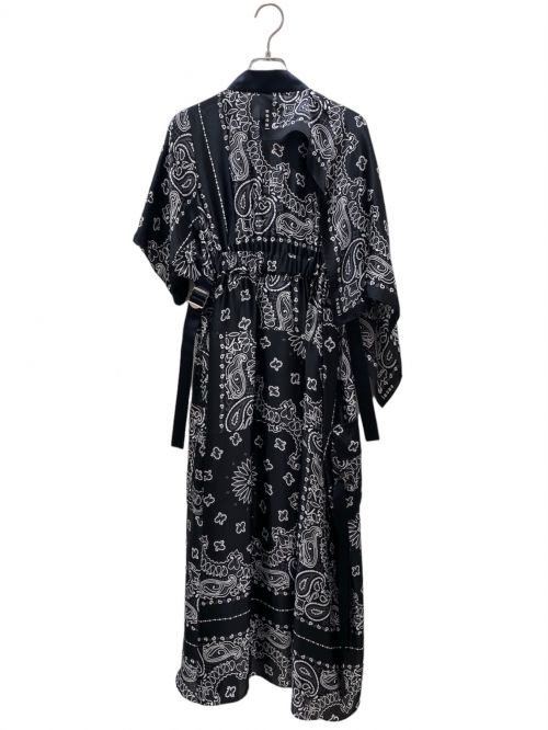 sacai（サカイ）sacai (サカイ) バンダナプリントドレス ブラック サイズ:2の古着・服飾アイテム