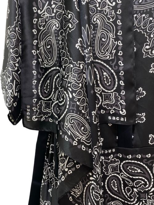 sacai（サカイ）sacai (サカイ) バンダナプリントドレス ブラック サイズ:2の古着・服飾アイテム