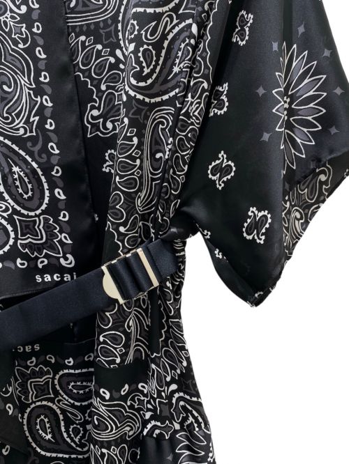 sacai（サカイ）sacai (サカイ) バンダナプリントドレス ブラック サイズ:2の古着・服飾アイテム