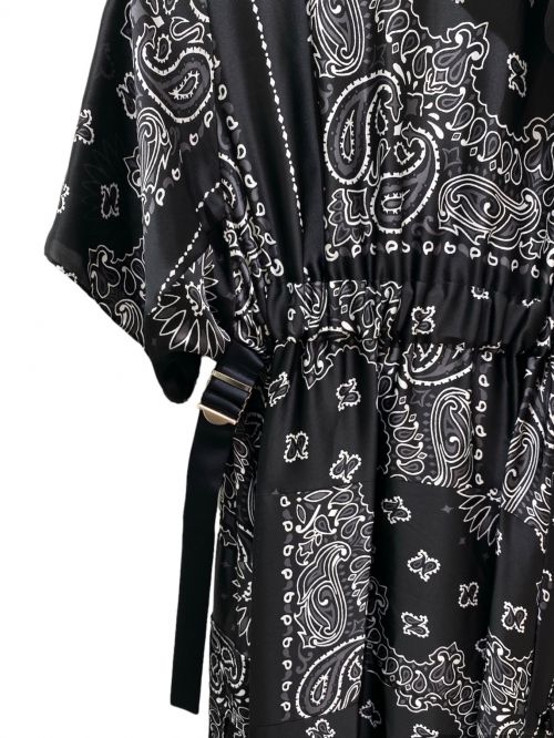 sacai（サカイ）sacai (サカイ) バンダナプリントドレス ブラック サイズ:2の古着・服飾アイテム