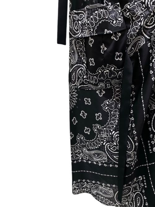 sacai（サカイ）sacai (サカイ) バンダナプリントドレス ブラック サイズ:2の古着・服飾アイテム