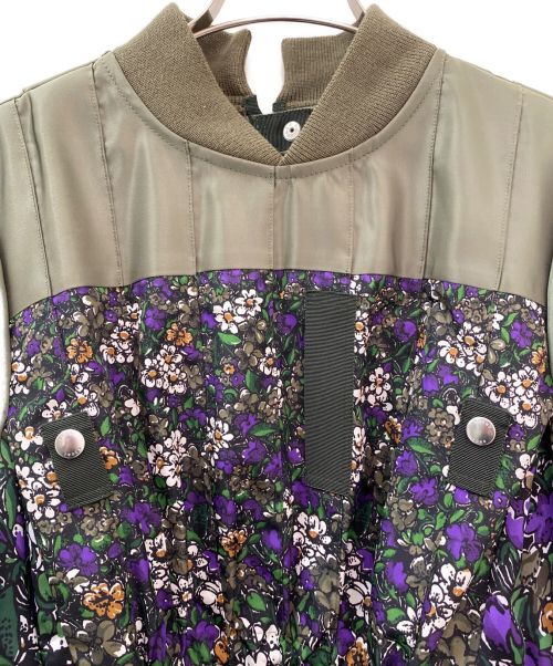 sacai（サカイ）sacai (サカイ) Nylon Bomber Dress Floral Print マルチカラー サイズ:2の古着・服飾アイテム