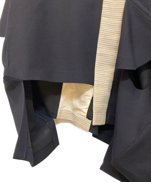 COMME des GARCONS（コムデギャルソン）COMME des GARCONS (コムデギャルソン) 23AW 変型ハーフスリーブジャケット ネイビー×アイボリー サイズ:Mの古着・服飾アイテム