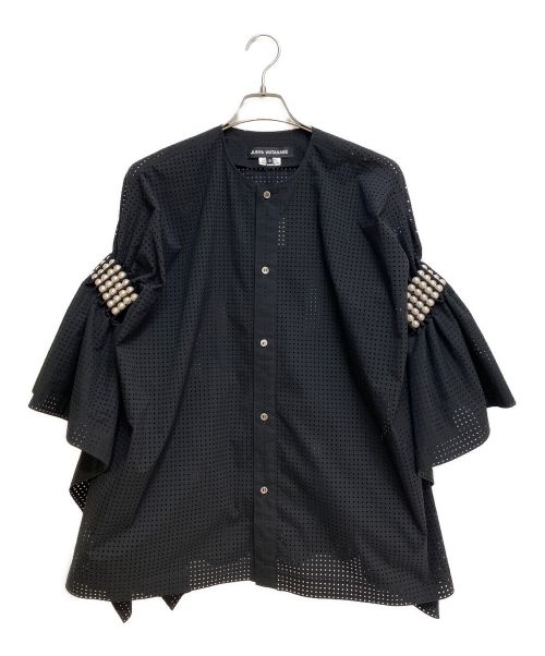 JUNYA WATANABE（ジュンヤワタナベ）JUNYA WATANABE (ジュンヤワタナベ) ビジュートリム ブラウス AD2022 ブラック サイズ:Sの古着・服飾アイテム