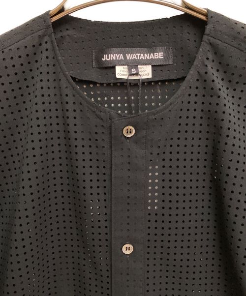 JUNYA WATANABE（ジュンヤワタナベ）JUNYA WATANABE (ジュンヤワタナベ) ビジュートリム ブラウス AD2022 ブラック サイズ:Sの古着・服飾アイテム