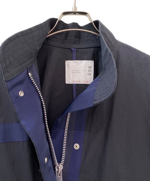 sacai（サカイ）sacai (サカイ) オーバーサイズモッズコート ブラック サイズ:2の古着・服飾アイテム