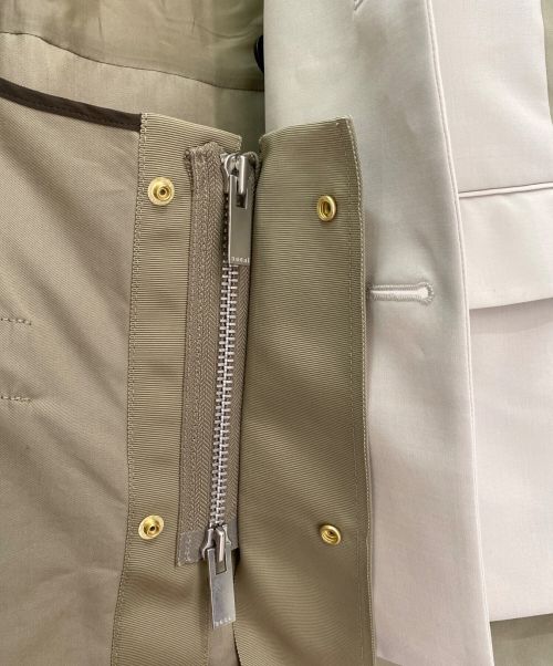 sacai（サカイ）sacai (サカイ) Suiting Mix Vest アイボリー サイズ:2の古着・服飾アイテム