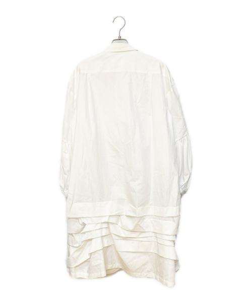 COMME des GARCONS（コムデギャルソン）COMME des GARCONS (コムデギャルソン) ティアードロングシャツワンピース ホワイト サイズ:Mの古着・服飾アイテム