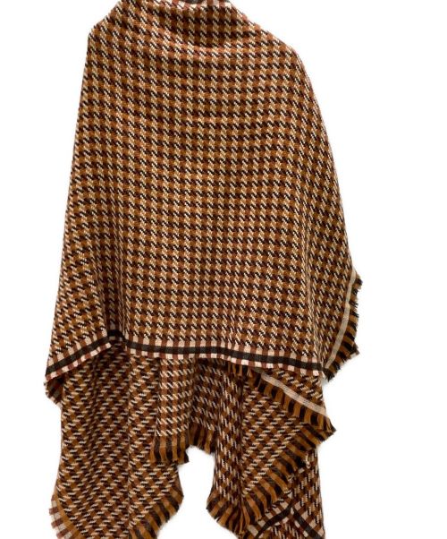 FENDI（フェンディ）FENDI (フェンディ) バックロゴウールポンチョ ブラウン サイズ:Freeの古着・服飾アイテム