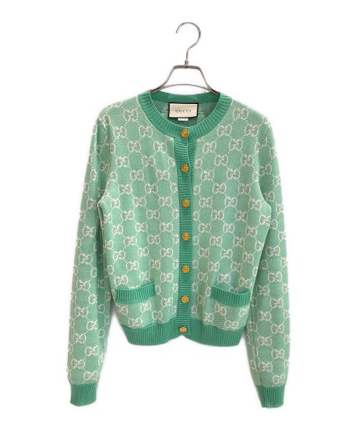 GUCCI（グッチ）GUCCI (グッチ) GGアナグラムニットカーディガン グリーン サイズ:ＸＳの古着・服飾アイテム