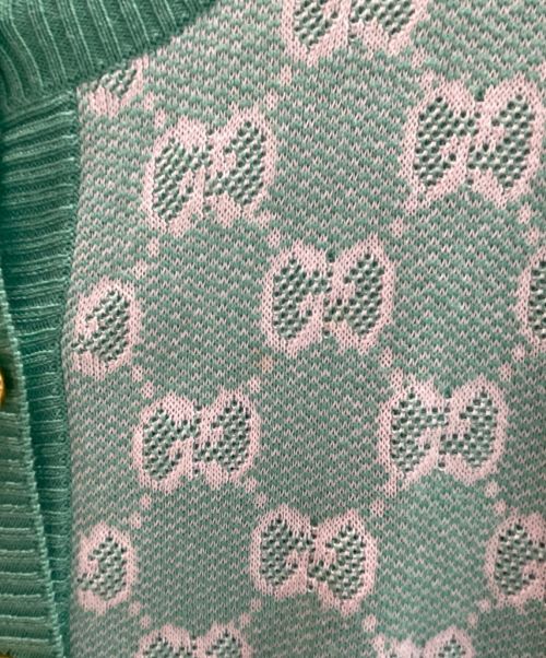 GUCCI（グッチ）GUCCI (グッチ) GGアナグラムニットカーディガン グリーン サイズ:ＸＳの古着・服飾アイテム