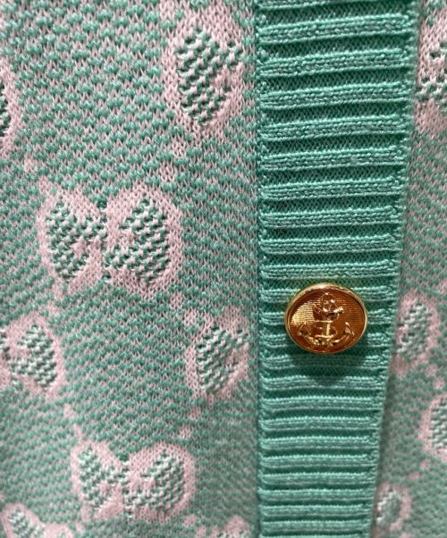 GUCCI（グッチ）GUCCI (グッチ) GGアナグラムニットカーディガン グリーン サイズ:ＸＳの古着・服飾アイテム