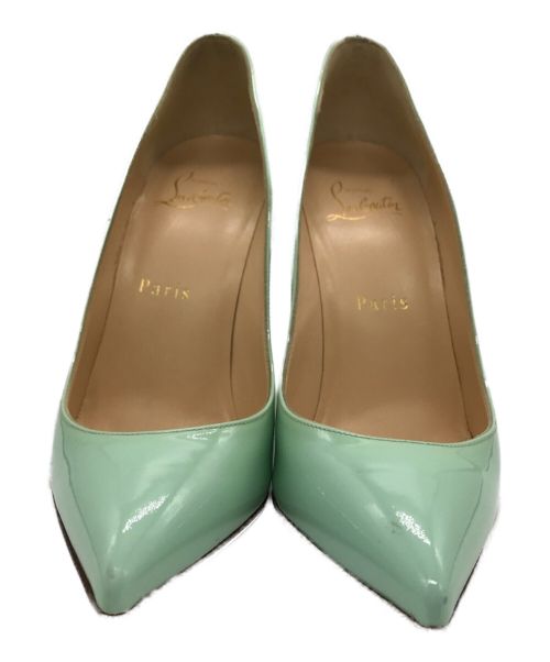 Christian Louboutin（クリスチャン・ルブタン）Christian Louboutin (クリスチャン・ルブタン) ポインテッドトゥヒールパンプス ライトグリーン サイズ:36 1/2の古着・服飾アイテム