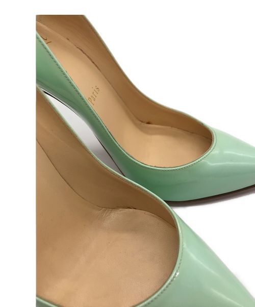 Christian Louboutin（クリスチャン・ルブタン）Christian Louboutin (クリスチャン・ルブタン) ポインテッドトゥヒールパンプス ライトグリーン サイズ:36 1/2の古着・服飾アイテム