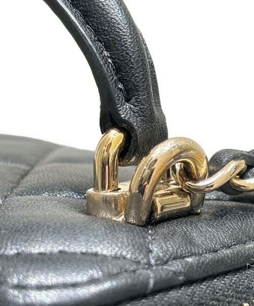 CHANEL（シャネル）CHANEL (シャネル) ミニ バニティ バッグケース ブラック×シルバー金具 サイズ:ミニの古着・服飾アイテム