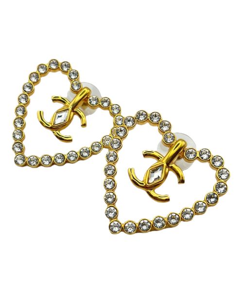 CHANEL（シャネル）CHANEL (シャネル) ハートモチーフ ココマーク ピアス ゴールドの古着・服飾アイテム