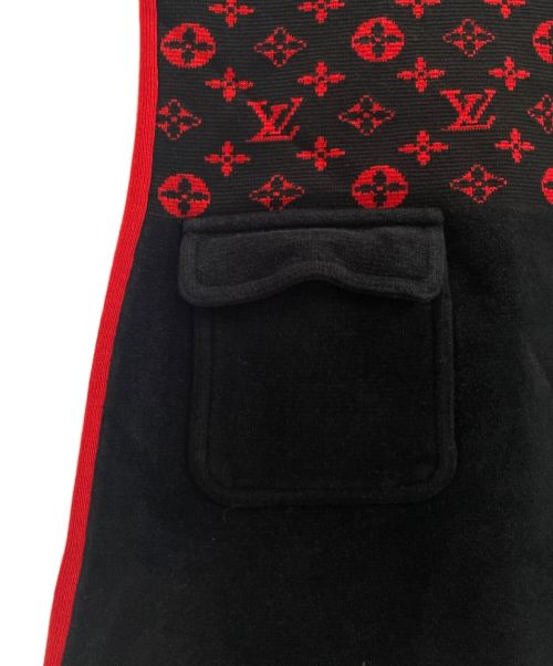 LOUIS VUITTON（ルイ ヴィトン）LOUIS VUITTON (ルイ ヴィトン) モノグラムスイッチングスリーブレスドレス ブラック×レッド サイズ:XSの古着・服飾アイテム