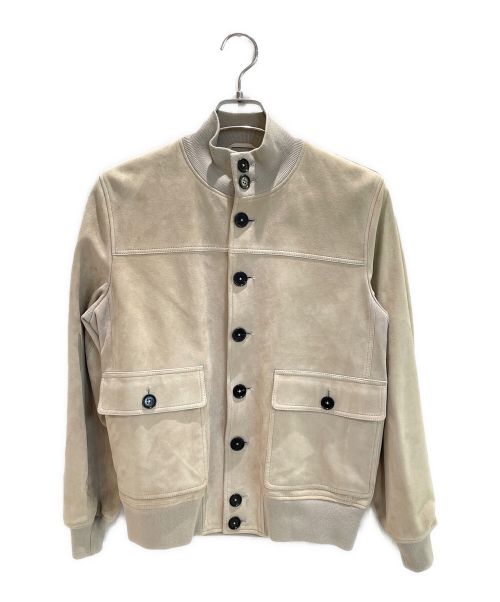 1945 CA（イチキュウヨンゴシーエー）1945 CA (イチキュウヨンゴシーエー) スウェードブルゾン アイボリー サイズ:46の古着・服飾アイテム