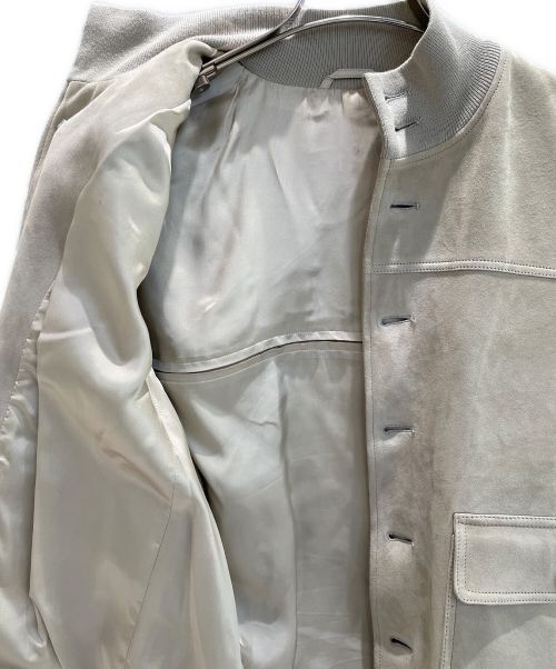 1945 CA（イチキュウヨンゴシーエー）1945 CA (イチキュウヨンゴシーエー) スウェードブルゾン アイボリー サイズ:46の古着・服飾アイテム