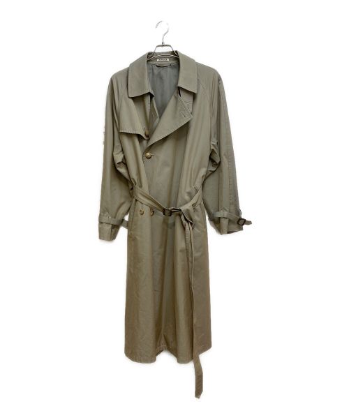 AURALEE（オーラリー）AURALEE (オーラリー) WASHED FINX SILK CHAMBRAY TRENCH COAT（ウォッシュドフィンクスシルクシャンブレートレンチコート） カーキ サイズ:4の古着・服飾アイテム