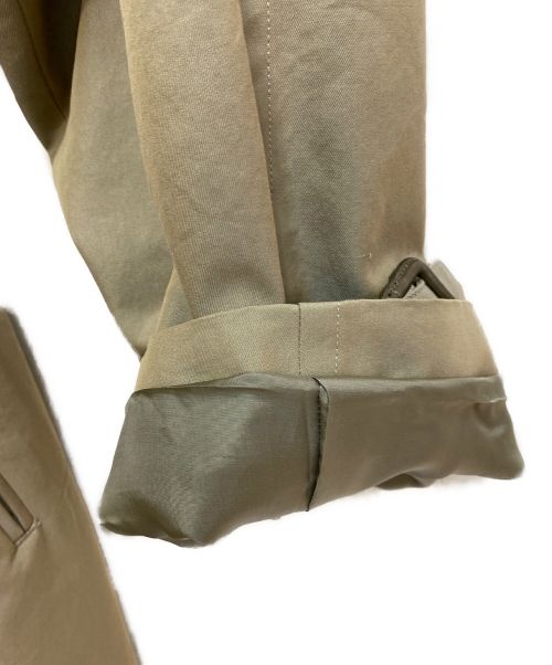 AURALEE（オーラリー）AURALEE (オーラリー) WASHED FINX SILK CHAMBRAY TRENCH COAT（ウォッシュドフィンクスシルクシャンブレートレンチコート） カーキ サイズ:4の古着・服飾アイテム