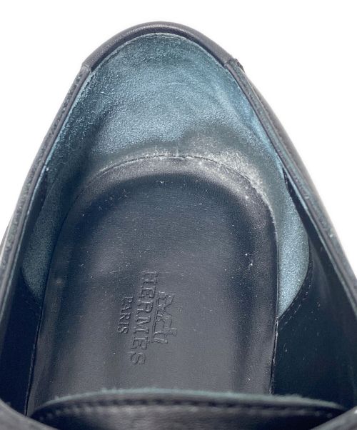 HERMES（エルメス）HERMES (エルメス) ダービー ファースト ノッチドラバーソール レザーシューズ  ブラック サイズ:43の古着・服飾アイテム
