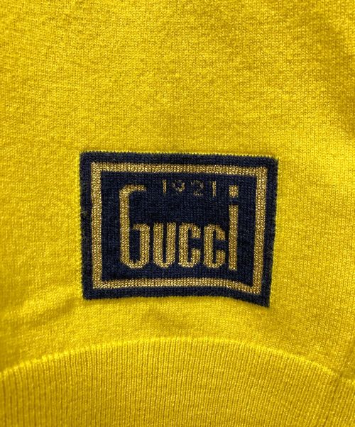 GUCCI（グッチ）GUCCI (グッチ) 1921Vネックニット イエロー サイズ:Mの古着・服飾アイテム