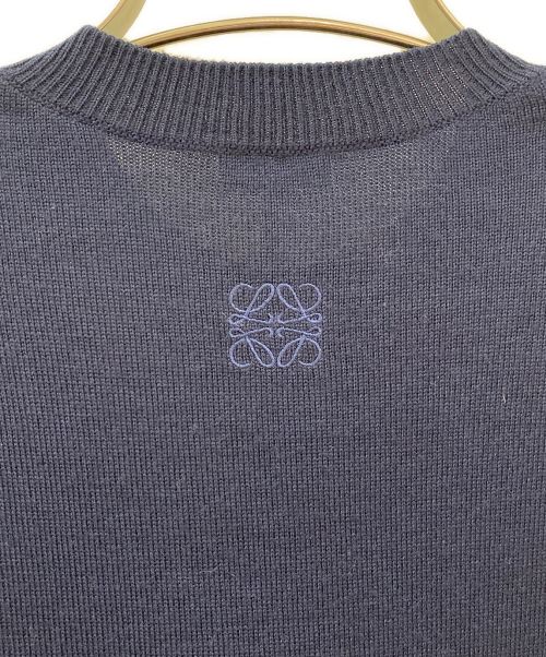 LOEWE（ロエベ）LOEWE (ロエベ) アナグラム柄ニット ネイビー サイズ:XSの古着・服飾アイテム