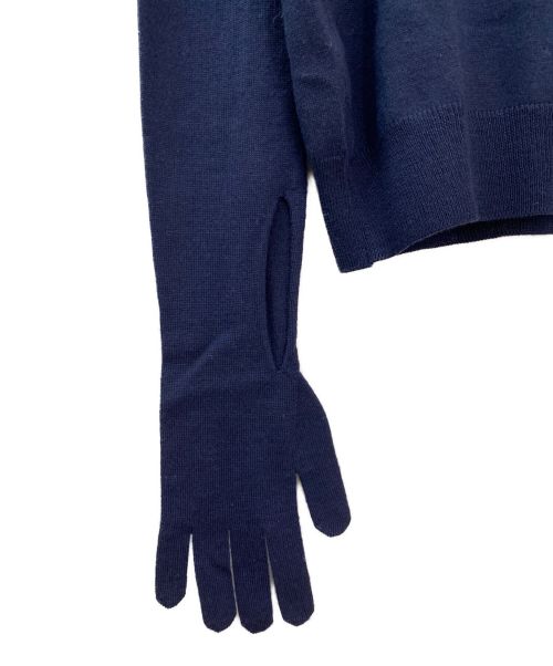 LOEWE（ロエベ）LOEWE (ロエベ) アナグラム柄ニット ネイビー サイズ:XSの古着・服飾アイテム