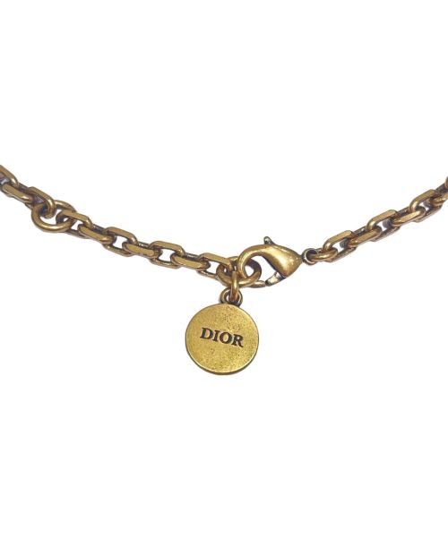 Christian Dior（クリスチャン ディオール）Christian Dior (クリスチャン ディオール) JADIOR ラインストーンパールチョーカー ゴールドの古着・服飾アイテム