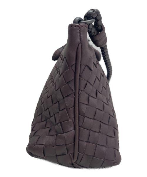 BOTTEGA VENETA（ボッテガベネタ）BOTTEGA VENETA (ボッテガベネタ) イントレチャートセミショルダーバッグ ブラウンの古着・服飾アイテム