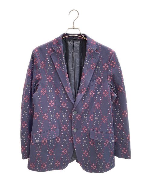ETRO（エトロ）ETRO (エトロ) チェック柄セミトラディッショナルスーツ/Comfortetro Hooded Men's Blazer Jacket ネイビー サイズ:50の古着・服飾アイテム