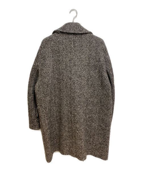 HERMES（エルメス）HERMES (エルメス) サイドジップダブルブレストコート ブラウン サイズ:48の古着・服飾アイテム