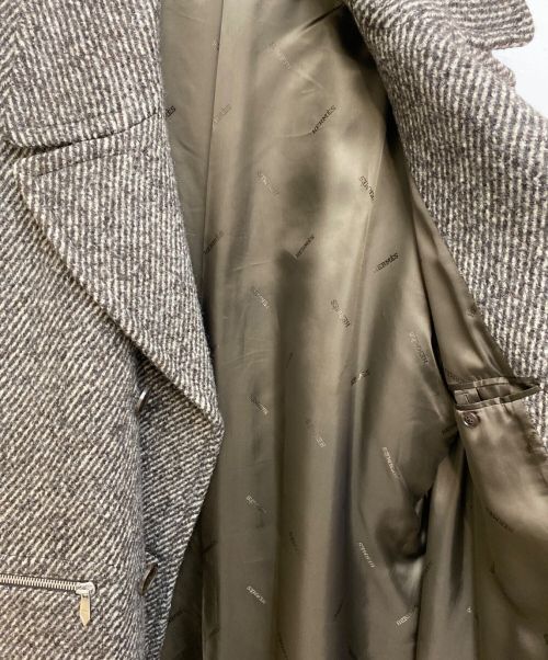 HERMES（エルメス）HERMES (エルメス) サイドジップダブルブレストコート ブラウン サイズ:48の古着・服飾アイテム