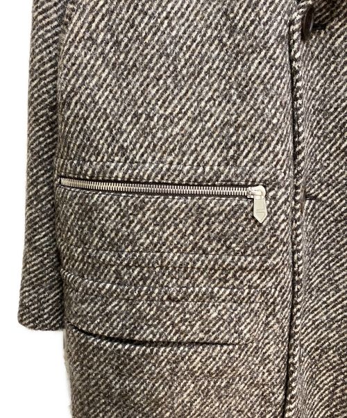 HERMES（エルメス）HERMES (エルメス) サイドジップダブルブレストコート ブラウン サイズ:48の古着・服飾アイテム