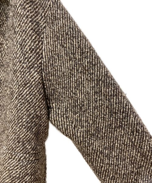 HERMES（エルメス）HERMES (エルメス) サイドジップダブルブレストコート ブラウン サイズ:48の古着・服飾アイテム