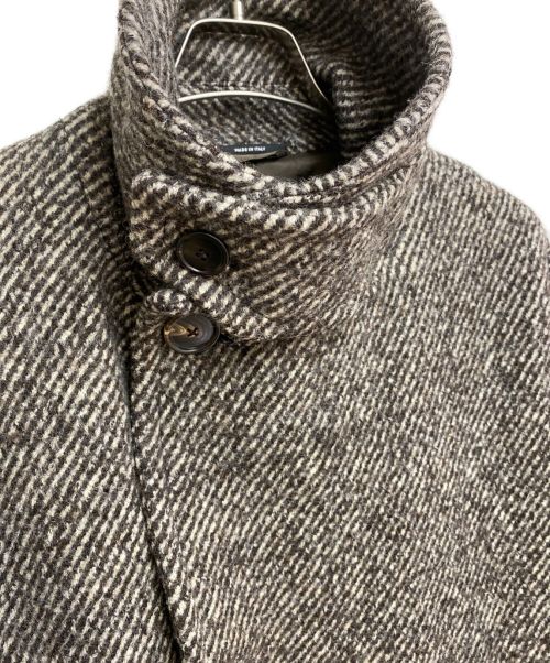 HERMES（エルメス）HERMES (エルメス) サイドジップダブルブレストコート ブラウン サイズ:48の古着・服飾アイテム