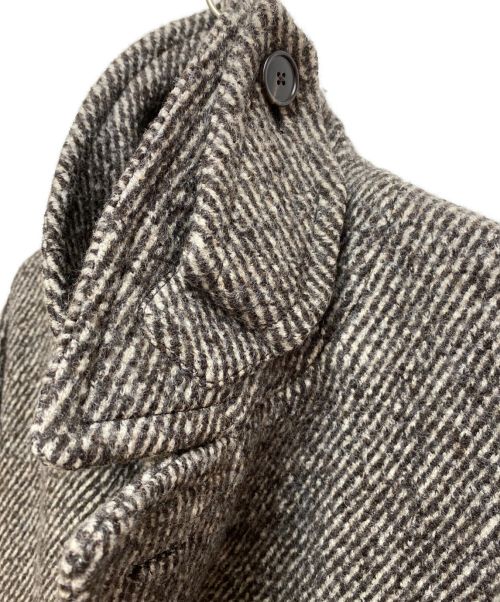 HERMES（エルメス）HERMES (エルメス) サイドジップダブルブレストコート ブラウン サイズ:48の古着・服飾アイテム