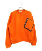 HERMESエルメス）の古着「フロントポケット起毛スウェット」｜オレンジ
