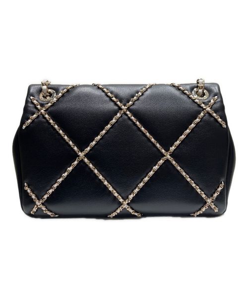 CHANEL（シャネル）CHANEL (シャネル) ショルダーバッグ ブラック×ホワイト×ゴールド サイズ:‐の古着・服飾アイテム