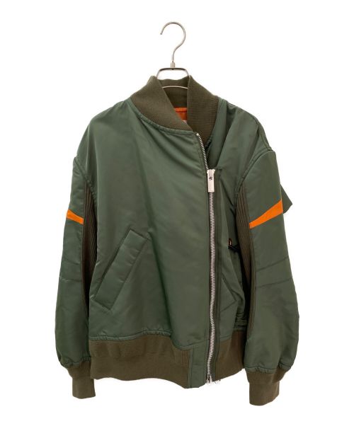 sacai（サカイ）sacai (サカイ) ドローコードブルゾン カーキ サイズ:3の古着・服飾アイテム