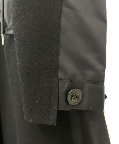 sacai（サカイ）sacai (サカイ) WOOL MELTON CHESTER COAT ブラック サイズ:1の古着・服飾アイテム