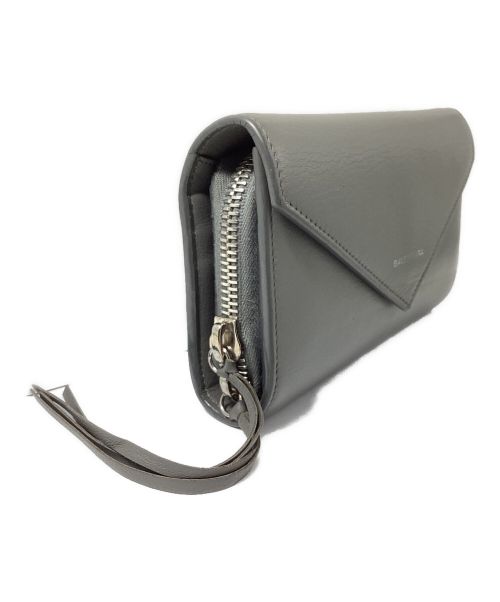 BALENCIAGA（バレンシアガ）BALENCIAGA (バレンシアガ) ペーパーマニージップアラウンド グレーの古着・服飾アイテム