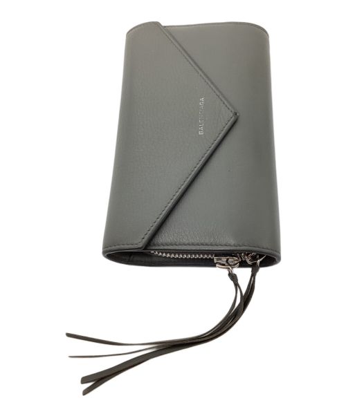 BALENCIAGA（バレンシアガ）BALENCIAGA (バレンシアガ) ペーパーマニージップアラウンド グレーの古着・服飾アイテム