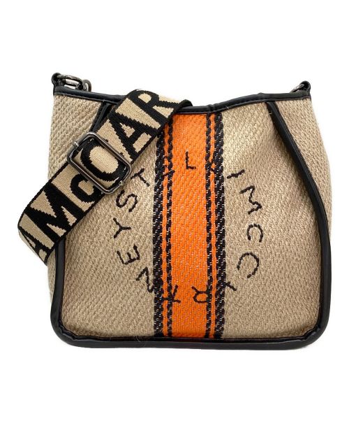STELLA McCARTNEY（ステラマッカートニー）STELLA McCARTNEY (ステラマッカートニー) ロゴリネンショルダーバッグ ベージュ×オレンジの古着・服飾アイテム